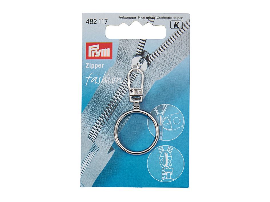 Prym Fashion Zipper puller Ring – Sølv