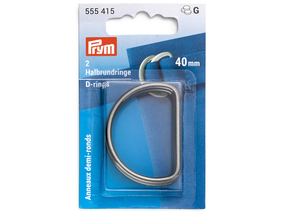 Prym D-ring 40mm 2stk - Gunmetal