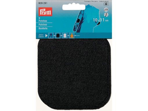 Prym Strykelapp Jeans/Denim - 10x11cm 2stk - Sort