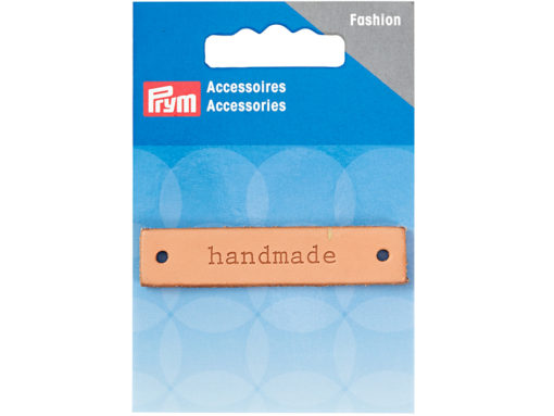 Prym label leather 'handmade'