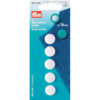 Prym overtrekkbare knapper 15mm 5stk hvit