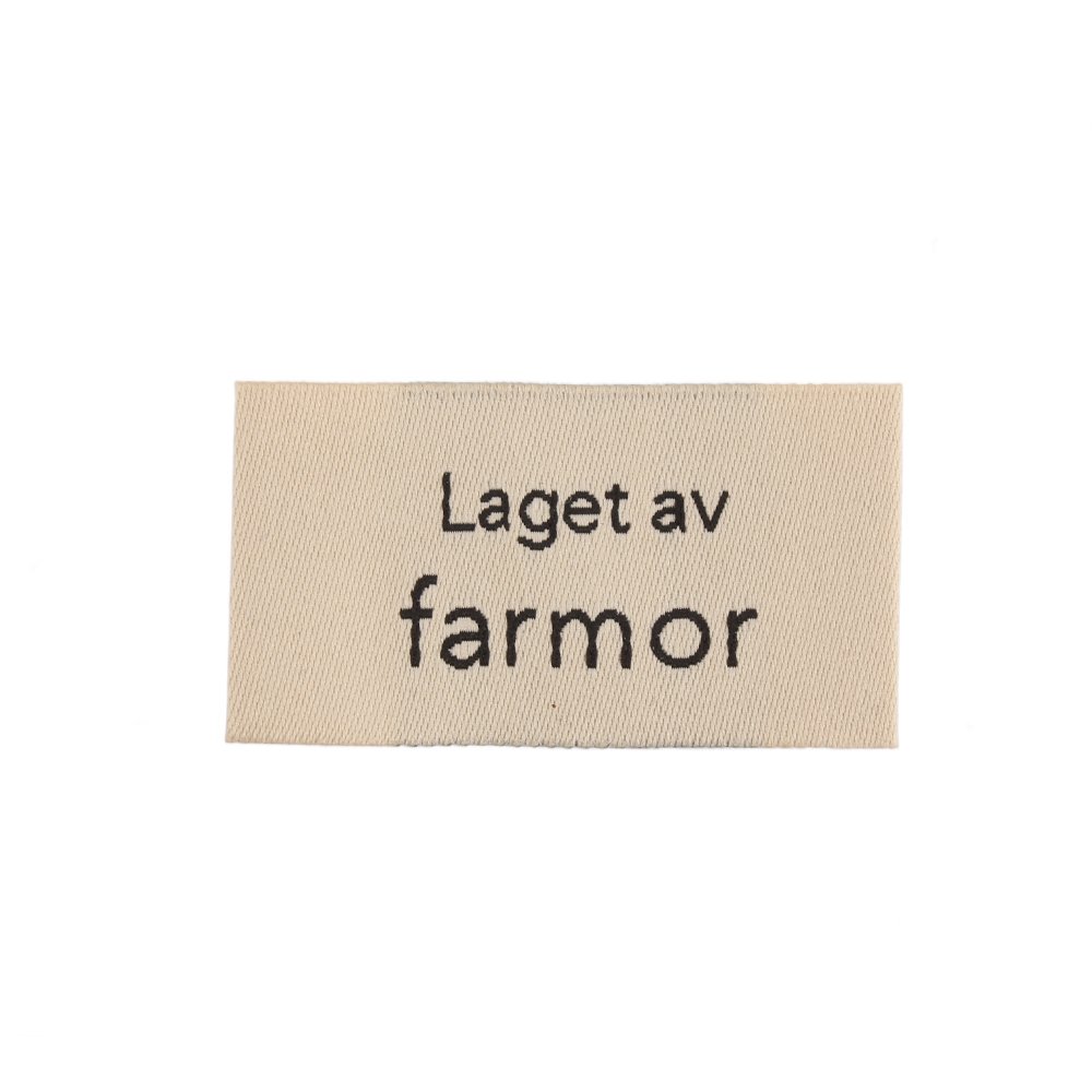 Merkelapp - Laget av farmor