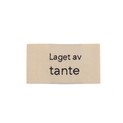 Merkelapp - Laget av tante