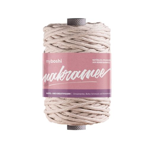 Makramegarn Tvinnet 4 mm Nude