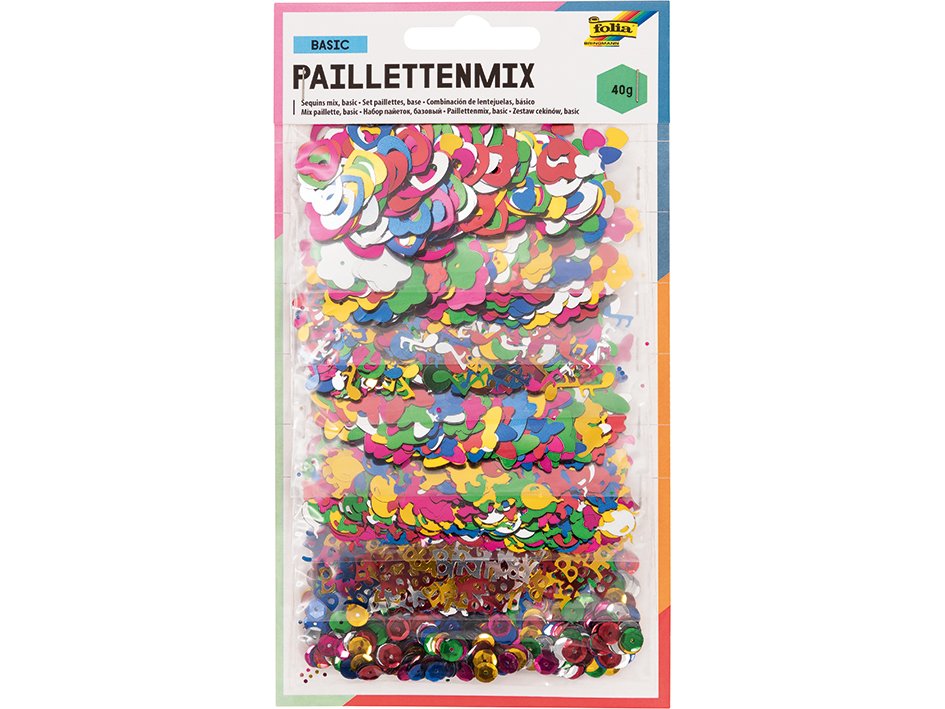 Paljettmix folia 40gr basic