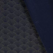 Bomull Poplin - Navy - Stjerner
