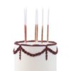 Kakelys Rose gold glittercandles 16 stk, 15 cm