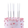 Kakelys Silver glitter candles 16 stk, 15 cm