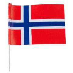 Flagg Norske med nål 10 pk.