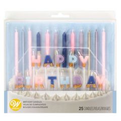 Lys Pastell HappyBirthday set 25 dl