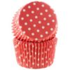 Muffinsform JUMBO Rød polka, 30 stk