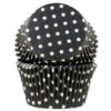 Muffinsform JUMBO Polka Svart, 30 stk