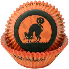 Muffinsform STD Halloweenkatt, 50 stk