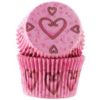 Muffinsform JUMBO Rosa hjerte, 30 stk