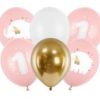 Ballonger Rosa 1 år ass 30 cm, 6 pk