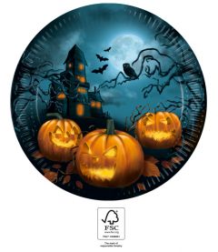 Papptallerken Halloween 23 cm, 8 stk Procos