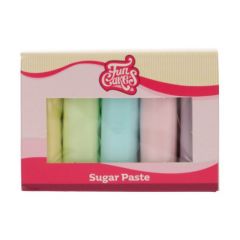 Fondant Pastell toner ass  5 x 100g Funcakes