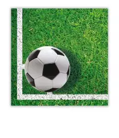 Papirservietter Procos Fotball 20 stk, 33x33cm