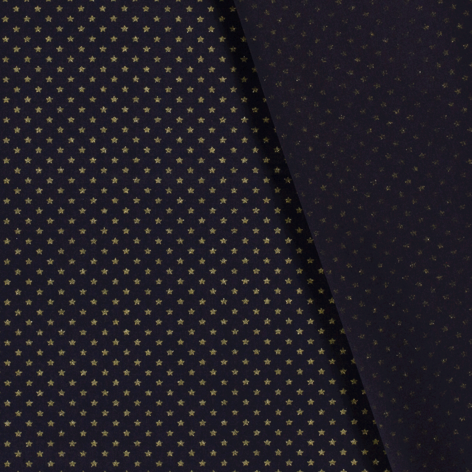 Bomull Poplin - Navy - Stjerner