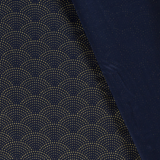 Bomull Poplin - Navy - Stjerner