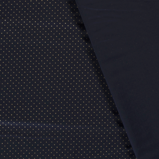 Bomull Poplin – Navy – Prikker