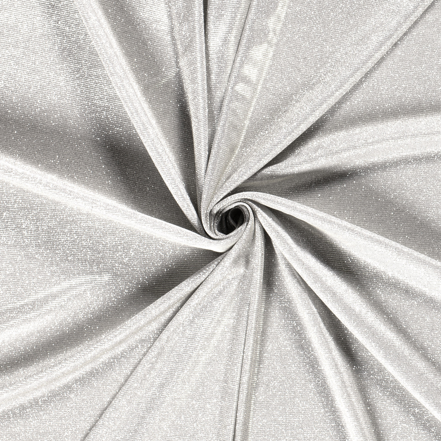 Polyester Jersey – Glitter - Sølv m/lurex