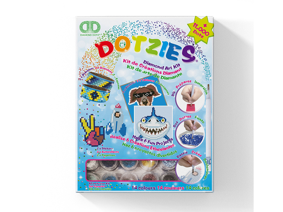 Diamond Dotz Dotzies - Aktivitetssett blå