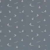 Bomull Jersey – Anker – Indigo (Misfarget i brett)