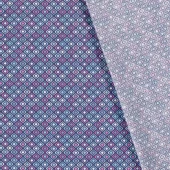 Bomull Poplin – Abstract - Stålblå