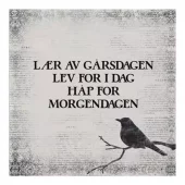 Servietter - Lær av gårsdagen lev for i dag håp for morgendagen"