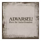 Servietter - "Advarsel! Fare for kaloribomber"
