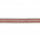 Bånd med striper – 11mm – Rød