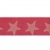 Elastikk m/Stjerner - 35mm - Mørk rosa
