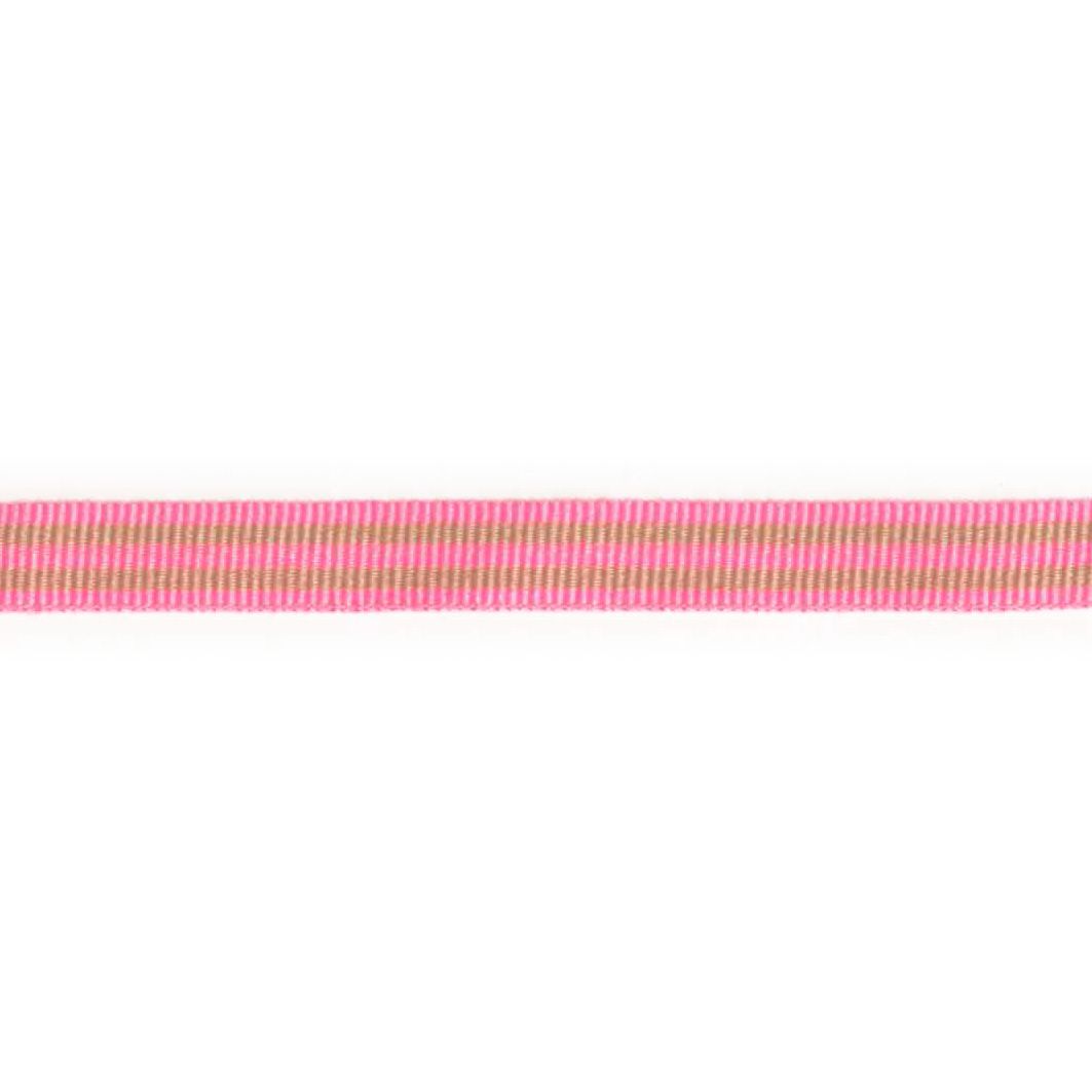 Neon bånd med striper - 9mm - Rosa