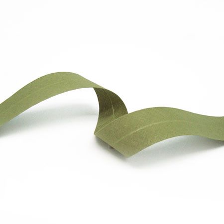 Bomull skråbånd – 40/20mm – Kakigrønn