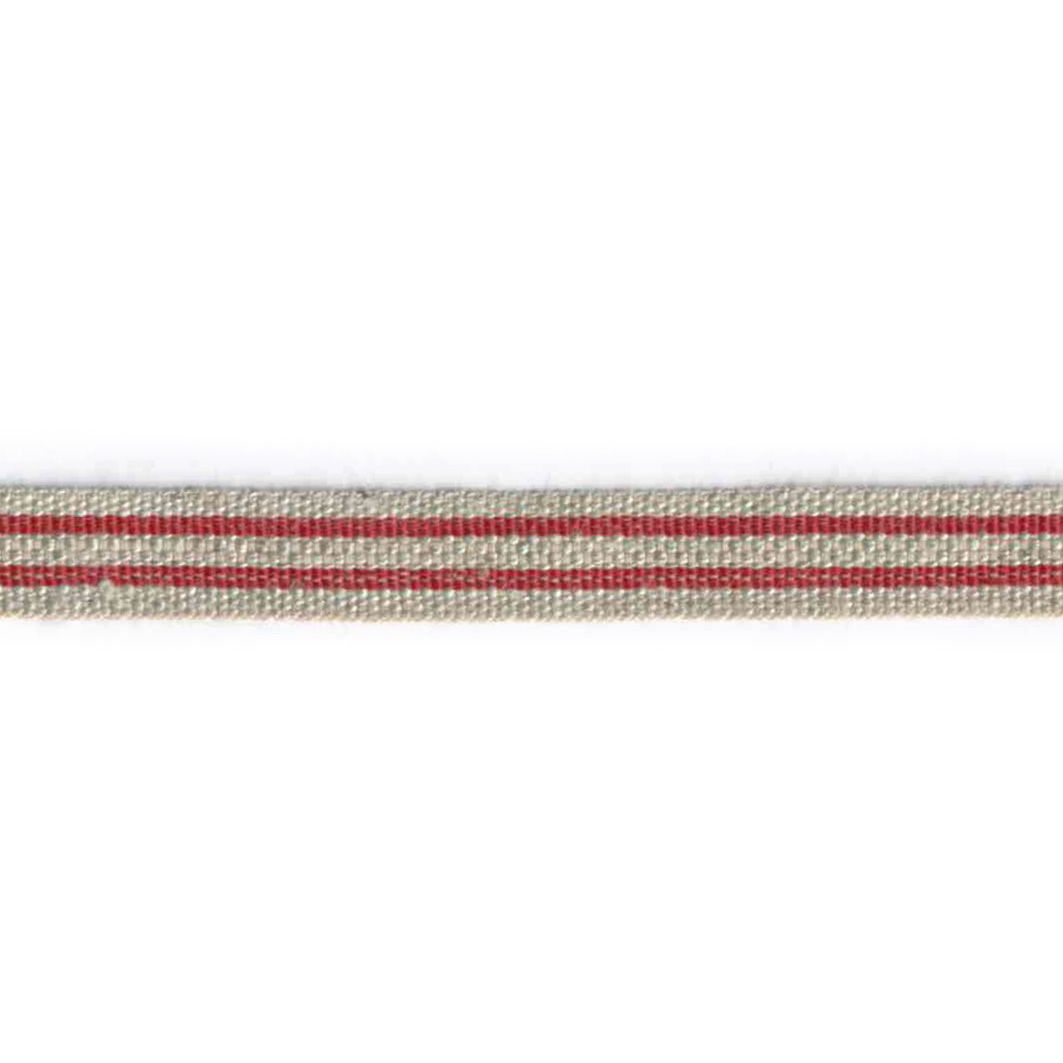 Bånd med striper – 11mm – Rød