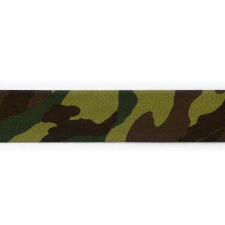 Poplin Skråbånd m/Camouflage - 40/20