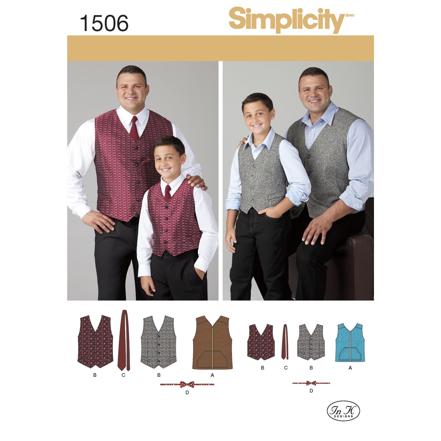 Simplicity - Vest, slips & sløyfe 1506-A