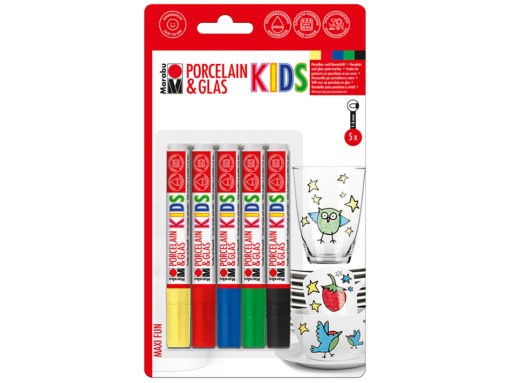 Marabu KIDS Porcelain & Glas - Maxi Fun Sett 5stk