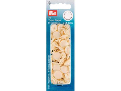 Prym Non-sew Color Snaps – Ø12.4 – Krem