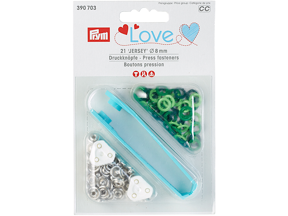 Prym Love – Trykknapp Jersey 8mm – Green