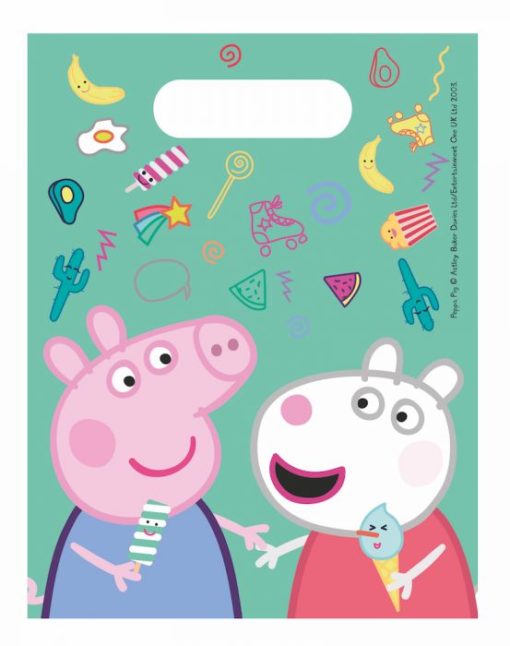 Gavepose i plast Peppa Pig, 6 stk