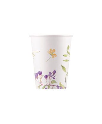 Drikkekrus i Papp, Blomster Compostable 8 stk