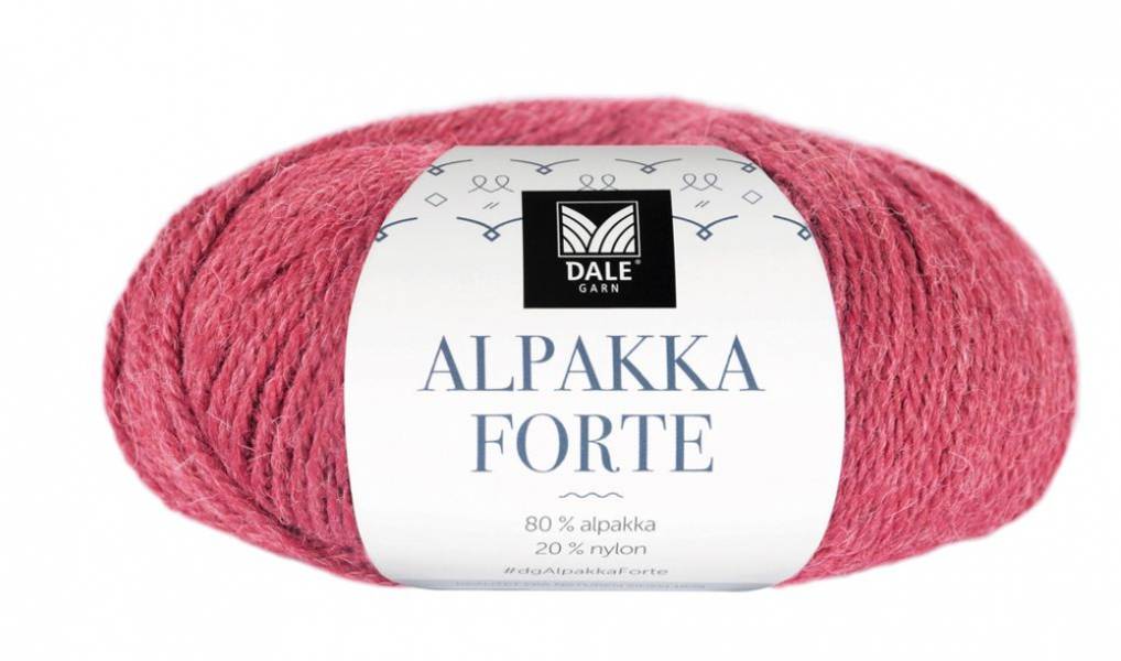 ! - Alpakka Forte - 720 Bringebær melert