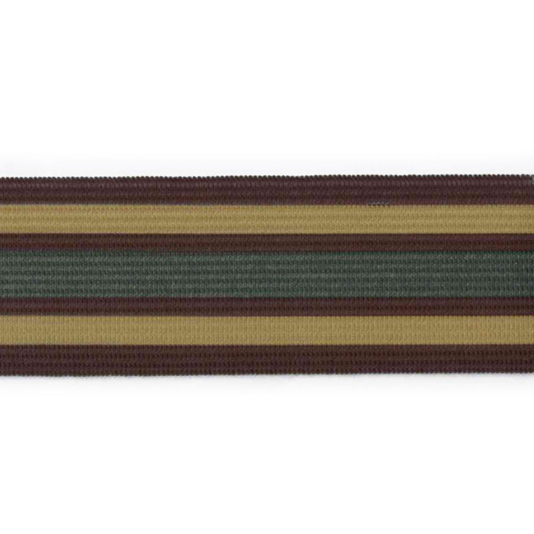 Elastikk m/Striper – 35mm – Svart/gul/grønn