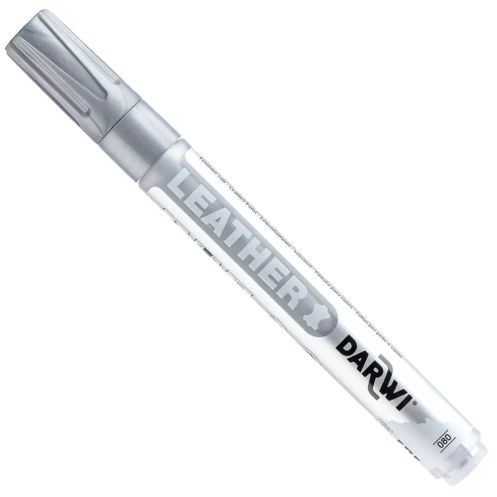 Darwi Leather Lærtusj - 2mm - 080 Silver