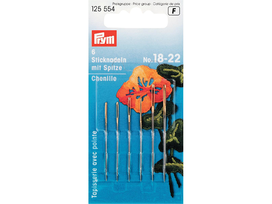 Prym Broderinåler – Spiss No.18-22 – 6stk