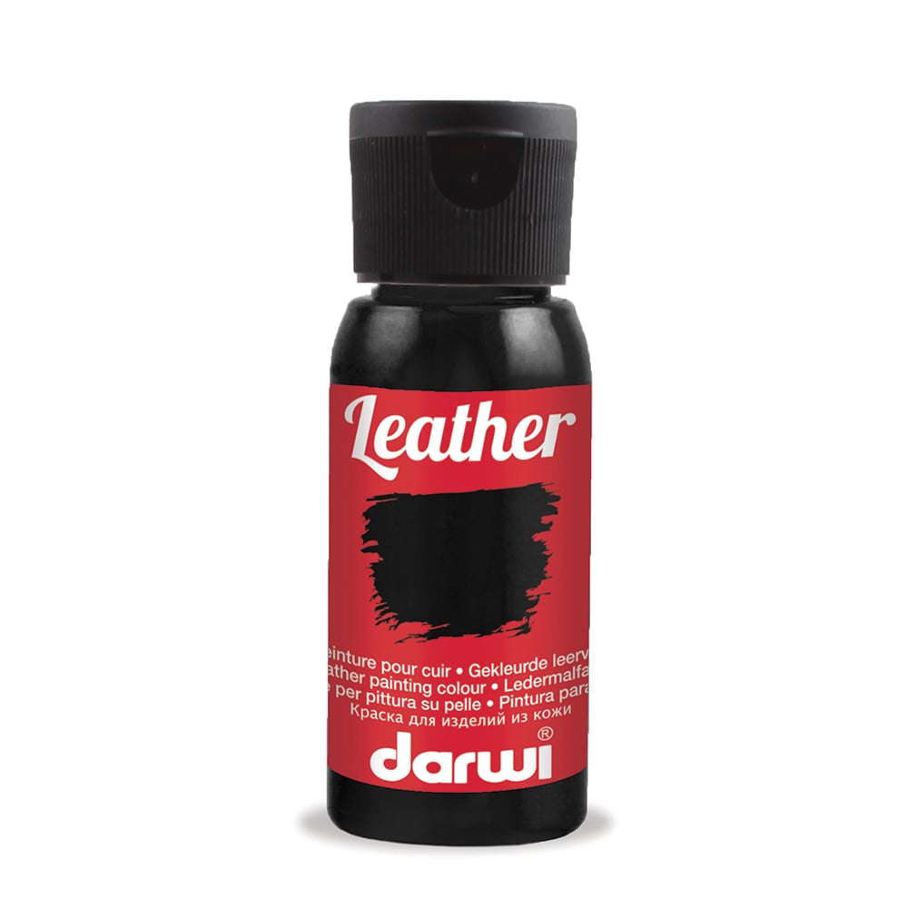 Darwi Leather Lærmaling - 50ml - 100 Black