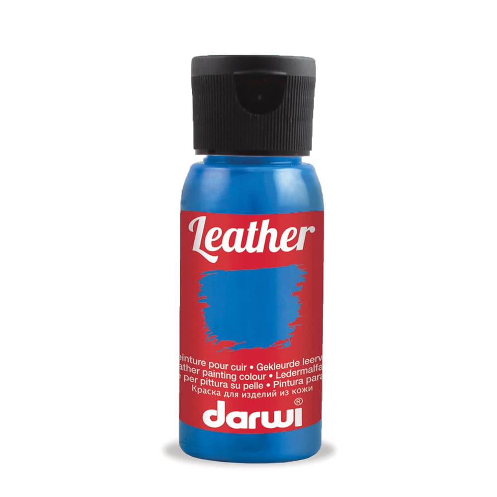 Darwi Leather Lærmaling - 50ml - 215 Blue