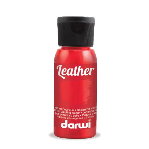 Darwi Leather Lærmaling - 50ml - 490 Vermilion